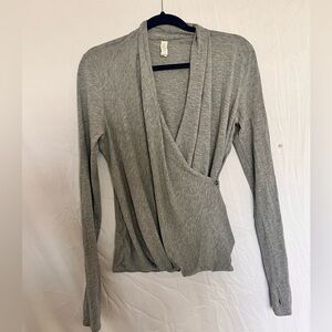 Lululemon grey wrap sweater